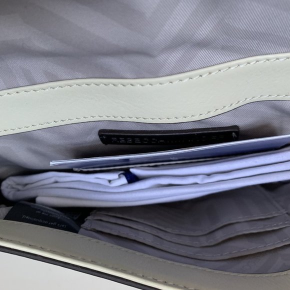 Rebecca Minkoff Beige Love Small Chevron Patchwork Crossbody Bag - Picture 4 of 6